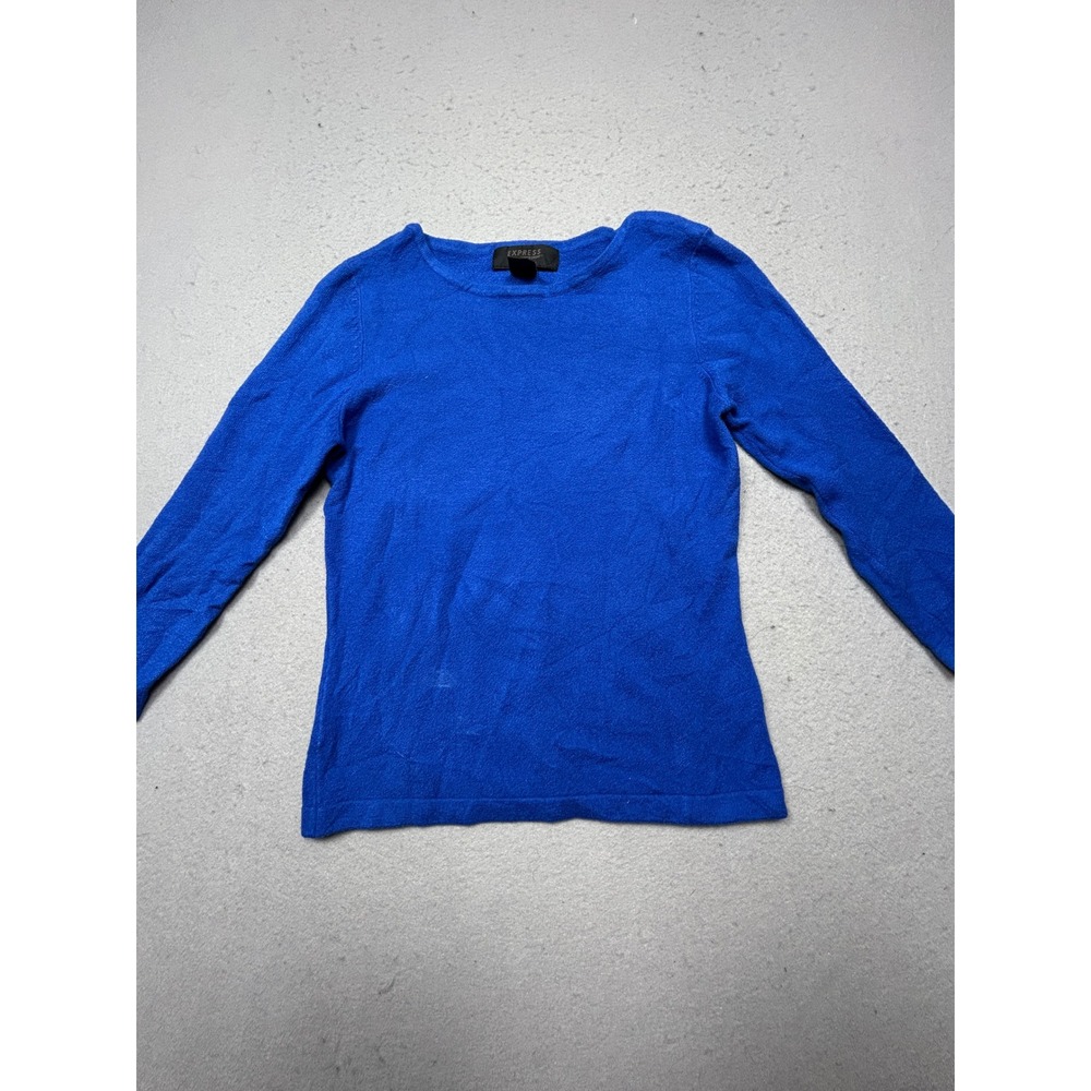 Express Sweater Acrylic Nylon Lycra Royal Blue XS Womens